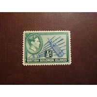 Британские Соломоновы Острова 1939 г.Король Георг VI . Копья и щит./33а/