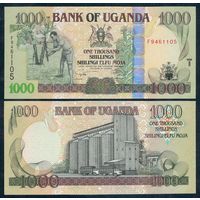 Уганда 1000 шиллингов 2009 год, P-43d, UNC