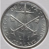 Ватикан 1 лира 1967 г. В холдере