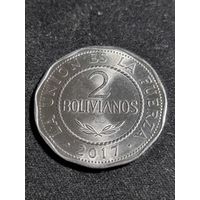 Боливия 2 боливиано 2017 Unc