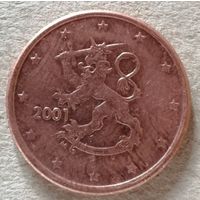 Финляндия 5 евроцентов 2001 год, KM# 100