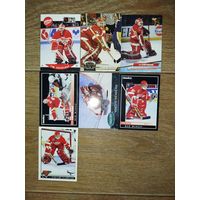 Хоккейные карточки.НХЛ. ВРАТАРИ.Detroit Red Wings. 7 КАРТ