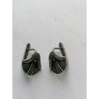 Серьги СССР, серебро 925 звезда, торги с Рубля