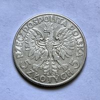 Монета СЕРЕБРО Польша 5 злотых 1932 год Ядвига ОТЛИЧНЫЕ