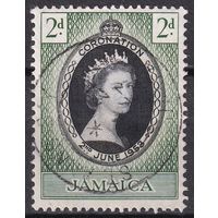 58.BrK. Великобритания. Колонии. Ямайка. Коронация Елизаветы II. 1953 г. 2d. Mi.#155.