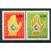 Конго (Заир) - 1973г. - 50 лет Интерполу - 2 марки - полная серия, MNH [Mi 482-483]. #O-Se-Z-1-13