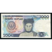 Индонезия 1000 рупий 1987 г. P124. Серия ZHB. UNC