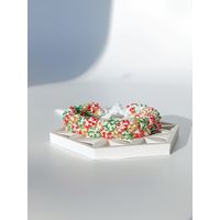 Широкий вязаный браслет из бисера