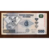 Конго (ДР) 500 франков 2020 г., P:100b, надпечатка см. в описании