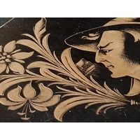 Панно плакетка Zakopane Польша 1920-1930 гг. дерево / резьба