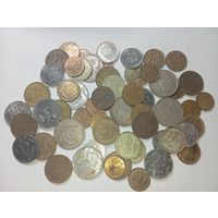 Сборный лот монет Российской федерации , 60 штук с рубля .