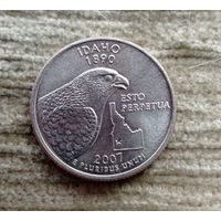 Werty71 США 1 квотер 25 центов 2007 Айдахо Птица