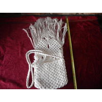 Женская сумка кросс-боди в стиле бохо ручной работы (Hand Made) в технике макраме.(лот 02)Как новая.С рубля.