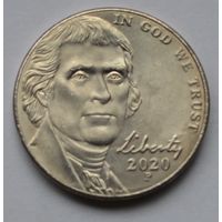 США, 5 центов 2020 г. Р