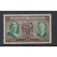 Южная Родезия 1950** Герб Британская династия монархов Королева Виктория Король Георг VI Mi#72