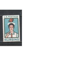 США-1961, (Мих.819),  *   ,  Медицина  (одиночка)