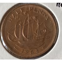 Великобритания. 1/2 пенни 1964 года.