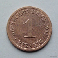 Германия 1 пфенниг, 1901 А