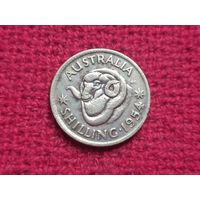 Австралия 1 шиллинг 1954 г. Серебро.