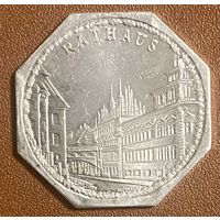 Германия Нюрнберг нотгельд 20 пфеннигов 1921 год Старая ратуша. трамвайный жетон