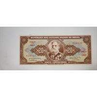 Бразилия 20 крузейро 1961 коричневая