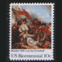 США. М. 1174. 1975. 200-летие независимости США. Битва при Банкер-Хилле. ЧиСт.