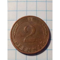 2 пфеннига Германия 1972 G