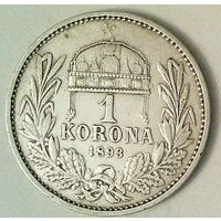 РАСПРОДАЖА!!! - ВЕНГРИЯ 1 корона 1893 год "ФРАНЦ ИОСИФ I" (серебро)