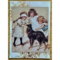 Репринт.Открытка для посткроссинга 10,5 х 14,8 см "Далёкое детство"издателя начала 20 века Эрнеста Нистера