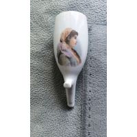 Антикварная чаша трубки (штуммель). Фарфор, роспись. Германия/Австрия, XIX век. Аналог в Музее трубок (Амстердам)