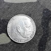 2 рейхсмарки(1937г.) (J) Серебро.