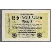 Банкнота 10 миллионов марок 1923 год. Веймарская республика. С рубля без МЦ.