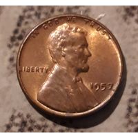 1 цент 1957 США МД Филадельфия Состояние!
