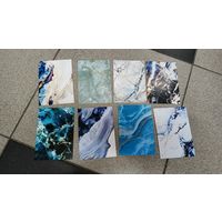 Календарики карманные 2025 8шт мрамор