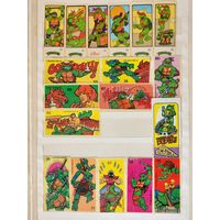Наклейки Turtles Черепашки ниндзя Turtles dunkin из 90х  18 ШТУК ЛОТ