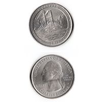 25 центов США 2011 Национальный парк Виксбург (Миссисипи)  P