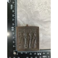 Икона Плашка, 19 век, Святых Мучеников, Бессребреников, с рубля, оригинал!