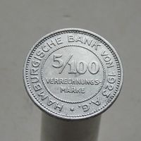 Германия Гамбург  5/100 марки 1923