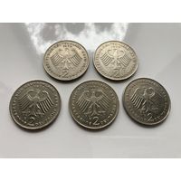 Германия ФРГ 2 марки (цена за одну)