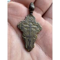 Крестик нательный старинный "Лепесток"