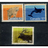 Канада - 1988г. - животные - 3 марки - полная серия, гашёные [Mi 1071-1073]. #3-WB-94-KS-7