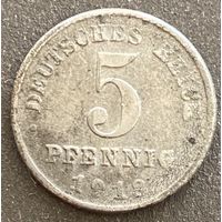 Монета 5 пфеннигов 1918 год. Германская империя.