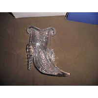 Туфелька хрустальная,сувенир,высота 12 см.Новая.