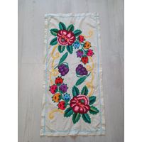 Вышивка, вышитая салфетка старинная