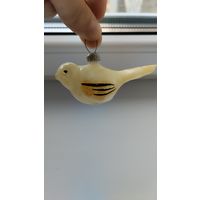 Ёлочная игрушка СССР "Птичка"