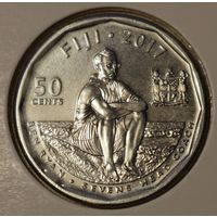 Фиджи 50 центов 2017 год "Команда Фиджи по регби-7 чемпионы Олимпиады 2016"