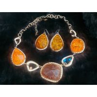 Винтаж колье и серьги комплект ожерелье Марокко