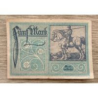 Werty71 Германия 5 марок 1918 банкнота Франкфурт