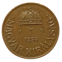 ВЕНГЕРСКОЕ  КОРОЛЕВСТВО  /РЕГЕНТСТВО/. 1 ФИЛЛЕР 1934.