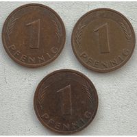 Германия 1 пфенниг 1984 г. F. Цена за 1 шт.